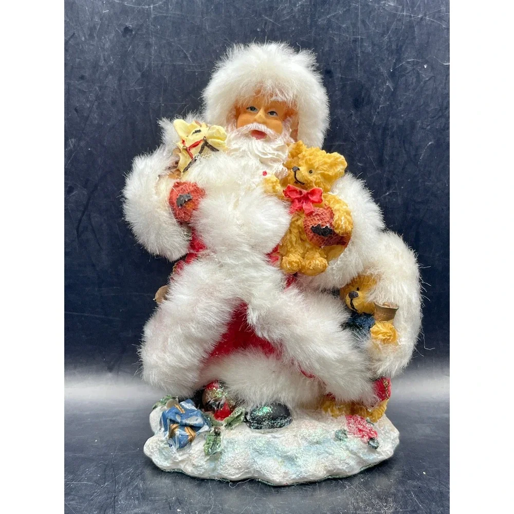 Ks Collection Santa Claus Figurine Teddy Bears Rocking Horse 6